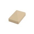 LMT 2 1/4" x 3 1/2" External Vinyl End Cap for Vinyl Fence Rails (Almond)