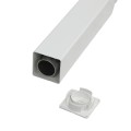 LMT 5" Sq. x 108" Structural Vinyl Porch Post Support Kit For Vinyl Railing - White (NewelPorchPosts)