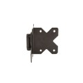LMT 3 1/4" x 3 1/4" Adjustable Stainless Steel Commercial Hinges For Vinyl Fence Gates (Pair) Black