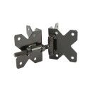 LMT 3 1/4" x 3 1/4" Adjustable Stainless Steel Commercial Hinges For Vinyl Fence Gates (Pair) Black