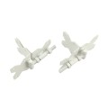 LMT 3 1/4" x 3 1/4" Adjustable Stainless Steel Commercial Hinges For Vinyl Fence Gates (Pair) White - 4000-WHITE