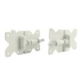 LMT 3 1/4" x 3 1/4" Adjustable Stainless Steel Commercial Hinges For Vinyl Fence Gates (Pair) White - 4000-WHITE