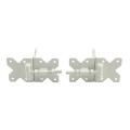 LMT 3 1/4" x 3 1/4" Adjustable Stainless Steel Commercial Hinges For Vinyl Fence Gates (Pair) White - 4000-WHITE