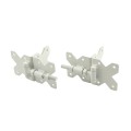 LMT 3 1/4" x 3 1/4" Adjustable Stainless Steel Commercial Hinges For Vinyl Fence Gates (Pair) White - 4000-WHITE