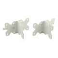 LMT 3 1/4" x 3 1/4" Adjustable Stainless Steel Commercial Hinges For Vinyl Fence Gates (Pair) White - 4000-WHITE