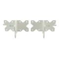 LMT 3 1/4" x 3 1/4" Adjustable Stainless Steel Commercial Hinges For Vinyl Fence Gates (Pair) White - 4000-WHITE