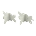 LMT 3 1/4" x 3 1/4" Adjustable Stainless Steel Commercial Hinges For Vinyl Fence Gates (Pair) White - 4000-WHITE