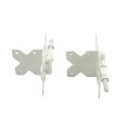 LMT 3 1/4" x 3 1/4" Adjustable Stainless Steel Commercial Hinges For Vinyl Fence Gates (Pair) White - 4000-WHITE