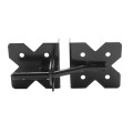 LMT 3" x 1 1/4" Self-Closing, Reversible Stainless Steel Latch For Vinyl Fence Gates (Pair) Black - 4004-BLACK
