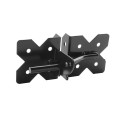 LMT 3" x 1 1/4" Self-Closing, Reversible Stainless Steel Latch For Vinyl Fence Gates (Pair) Black - 4004-BLACK