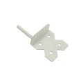 LMT 3" x 1 1/4" Self-Closing, Reversible Stainless Steel Latch For Vinyl Fence Gates (Pair) White - 4004-WHITE