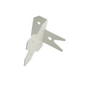 LMT 3" x 1 1/4" Self-Closing, Reversible Stainless Steel Latch For Vinyl Fence Gates (Pair) White - 4004-WHITE