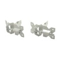 LMT 3" x 3" Adjustable, Self-Closing Stainless Steel Hinge For Vinyl Fence Gates (White) - 4020-WHITE