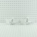 LMT 3" x 3" Adjustable, Self-Closing Stainless Steel Hinge For Vinyl Fence Gates (White) - 4020-WHITE