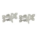 LMT 3" x 3" Adjustable, Self-Closing Stainless Steel Hinge For Vinyl Fence Gates (White) - 4020-WHITE