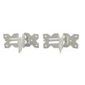 LMT 3" x 3" Adjustable, Self-Closing Stainless Steel Hinge For Vinyl Fence Gates (White) - 4020-WHITE