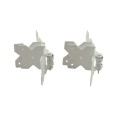 LMT 3" x 3" Adjustable, Self-Closing Stainless Steel Hinge For Vinyl Fence Gates (White) - 4020-WHITE
