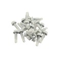 LMT 3" x 3" Adjustable, Self-Closing Stainless Steel Hinge For Vinyl Fence Gates (White) - 4020-WHITE