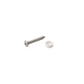 LMT 4034W-500-WHITE #10 x 1 1/2" Phillips Screw and Snap Cap - White