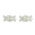 LMT 3" x 3" Residential Hinges for Vinyl Fence Gates (Pair) White - 4100-WHITE