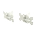 LMT 3" x 3" Residential Hinges for Vinyl Fence Gates (Pair) White - 4100-WHITE