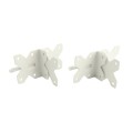 LMT 3" x 3" Residential Hinges for Vinyl Fence Gates (Pair) White - 4100-WHITE