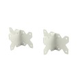 LMT 3" x 3" Residential Hinges for Vinyl Fence Gates (Pair) White - 4100-WHITE