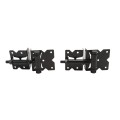 LMT 3 1/2" x 1 3/4" Self-Closing, Adjustable Tension Stainless Steel Hinge For Vinyl Fence Gates (Pair) Black - 4111-BLACK
