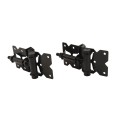 LMT 3 1/2" x 1 3/4" Self-Closing, Adjustable Tension Stainless Steel Hinge For Vinyl Fence Gates (Pair) Black - 4111-BLACK