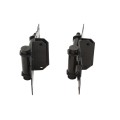LMT 3 1/2" x 1 3/4" Self-Closing, Adjustable Tension Stainless Steel Hinge For Vinyl Fence Gates (Pair) Black - 4111-BLACK