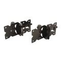 LMT 3 1/2" x 1 3/4" Self-Closing, Adjustable Tension Stainless Steel Hinge For Vinyl Fence Gates (Pair) Black - 4111-BLACK