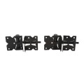 LMT 3 1/2" x 1 3/4" Self-Closing, Adjustable Tension Stainless Steel Hinge For Vinyl Fence Gates (Pair) Black - 4111-BLACK
