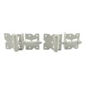 LMT 3 1/2" x 1 3/4" Self-Closing, Adjustable Tension Stainless Steel Hinge For Vinyl Fence Gates (Pair) White - 4111-WHITE