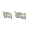 LMT 3 1/2" x 1 3/4" Self-Closing, Adjustable Tension Stainless Steel Hinge For Vinyl Fence Gates (Pair) White - 4111-WHITE