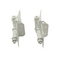 LMT 3 1/2" x 1 3/4" Self-Closing, Adjustable Tension Stainless Steel Hinge For Vinyl Fence Gates (Pair) White - 4111-WHITE