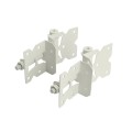 LMT 3 1/2" x 1 3/4" Self-Closing, Adjustable Tension Stainless Steel Hinge For Vinyl Fence Gates (Pair) White - 4111-WHITE