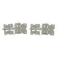 LMT 3 1/2" x 1 3/4" Self-Closing, Adjustable Tension Stainless Steel Hinge For Vinyl Fence Gates (Pair) White - 4111-WHITE