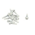 LMT 3 1/2" x 1 3/4" Dual Sided, Lockable Stainless Steel Post Latch For Vinyl Fence Gates (White) - 4112-WHITE