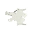 LMT 3 1/2" x 1 3/4" Dual Sided, Lockable Stainless Steel Post Latch For Vinyl Fence Gates (White) - 4112-WHITE