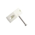 Nylon Locking Gate Latch & Exterior Entry (White)
