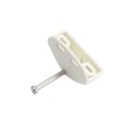 Nylon Locking Gate Latch & Exterior Entry (White)