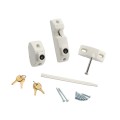 Nylon Locking Gate Latch & Exterior Entry (White)