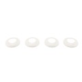 LMT 4 - Pack of ADA-Compliant Molded Wall Return Bracket Cover Plates (White) 