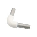 LMT Americans with Disabilities Act (ADA) Compliant Aluminum 90 Degree Corner With Joiners (White) - 6016-WHITE