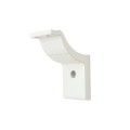 LMT Americans with Disabilities Act (ADA) Compliant Heavy Duty Wall Mount Secondary Handrail Bracket Kit (White) - 6024-WHITE