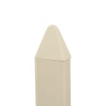 LMT 7/8" x 1 1/2" (0.745" x 1.362" ID) Sharp Vinyl Picket Cap for Vinyl Fence Posts (Almond) - 1159NA