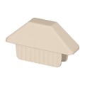 LMT 7/8" x 3" Thin Wall Dog Ear Vinyl Picket Cap for Vinyl Fence Posts (Beige) - P-78DW-KT