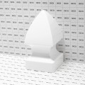 4" x 4" Sq Gothic Vinyl Post Cap (White) - Bufftech 70409 (Grid Shown For Scale)