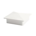 4" x 4" Sq Flat External Vinyl Post Cap (White) - Bufftech 70414