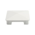 5" x 5" Sq Flat Internal Vinyl Post Cap (White) - Bufftech 70417